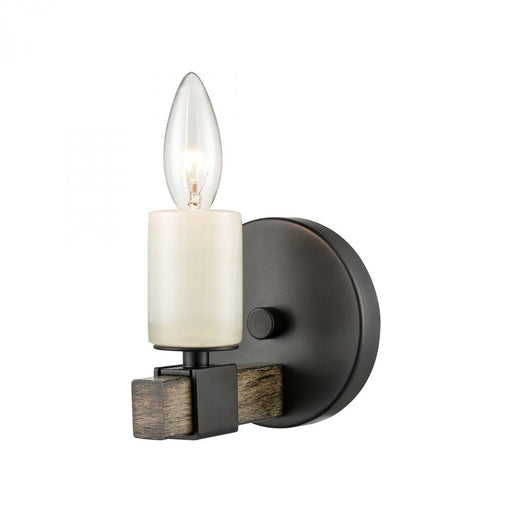 Stone Manor 1-Light vanity light in  Matte Black / Aspen