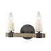 Stone Manor 2-Light vanity light in  Matte Black / Aspen