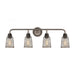 Glencoe 4-Light Vanity Light in Oil Rubbed Bronze with Weathered Zinc Metal Mesh