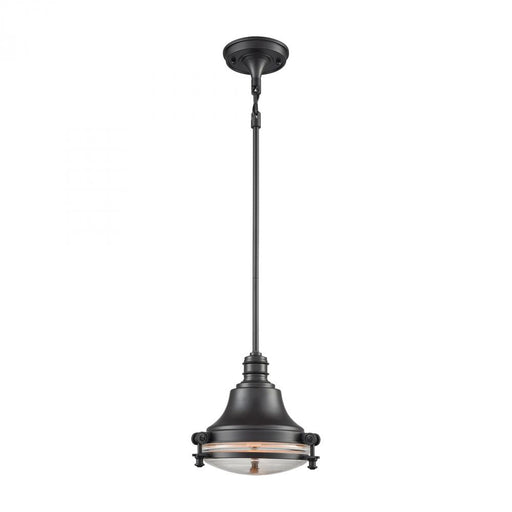 Riley 1-Light Mini Pendant in Oil Rubbed Bronze with Clear Glass