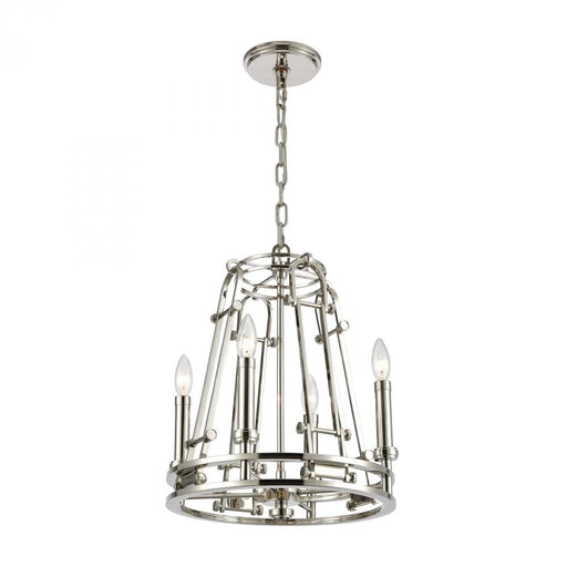 Bergamo 4-Light Chandelier in Polished Nickel