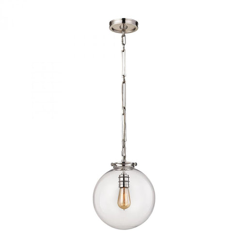 Gramercy 1-Light Mini Pendant in Polished Nickel with Clear Glass