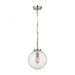 Gramercy 1-Light Mini Pendant in Polished Nickel with Clear Glass