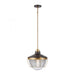 Seaway Passage 1-Light pendant in  Oil Rubbed Bronze / Satin Brass