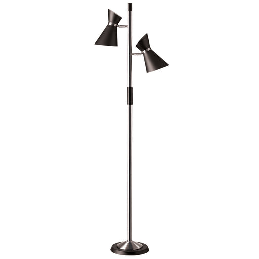 2LT Floor Lamp w/ Black Shade, PC