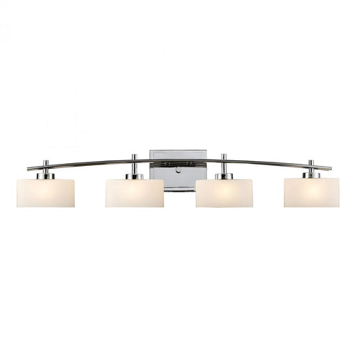 Eastbrook 4-Light Vanity Lamp in Polished Chrome with Opal White Glass