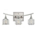 Matrix 3-Light Vanity Lamp in Satin Nickel with Clear Glass