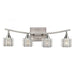 Matrix 4-Light Vanity Lamp in Satin Nickel with Clear Glass