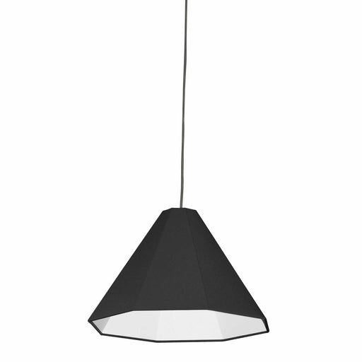 1LT Pendant, Polished Chrome, with Black Shade