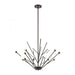 Ocotillo 12-Light Chandelier in Oil Rubbed Bronze with Frosted Glass