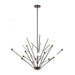 Ocotillo 12-Light Chandelier in Oil Rubbed Bronze with Frosted Glass