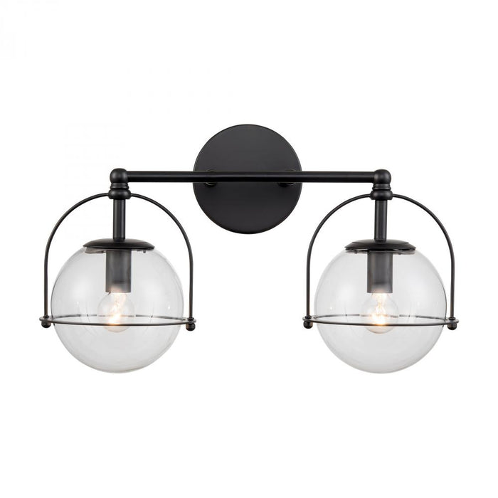 Langford 2-Light vanity light in   Matte Black