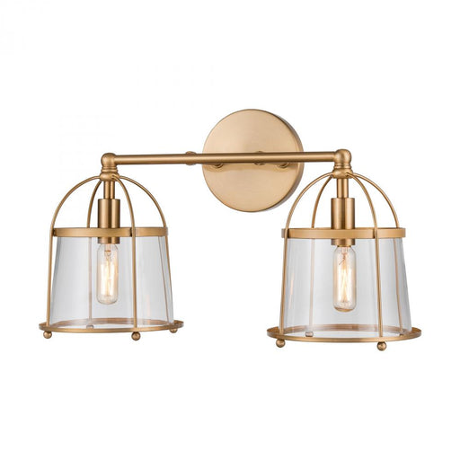 Merrick 2-Light vanity light in  Satin Brass