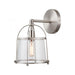 Merrick 1-Light vanity light in  Satin Nickel