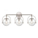 Langford 3-Light vanity light in  Satin Nickel