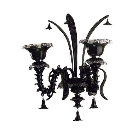 ORILLIA,2LT WALL SCONCE,CH/BLK