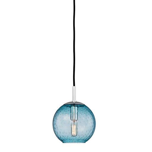 1 LIGHT PENDANT-BLUE GLASS