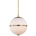 Brian Patrick Flynn for Crystorama Truax 3 Light Aged Brass Mini Chandelier