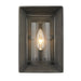 Smyth 1 Light Wall Sconce (Gunmetal Bronze & Clear Glass)