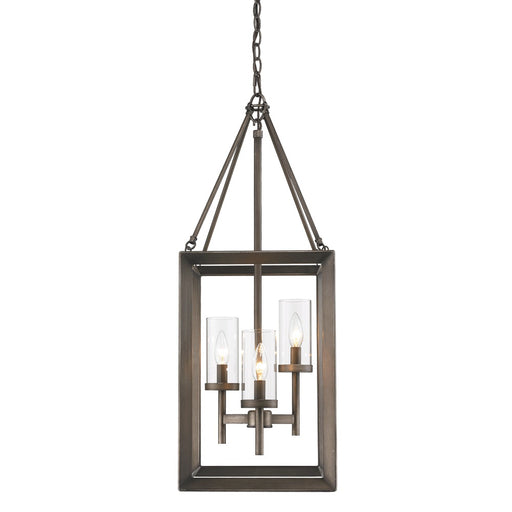 Smyth 3 Light Pendant (Gunmetal Bronze & Clear Glass)