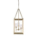 Smyth 3 Light Pendant (White Gold & Clear Glass)