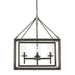 Smyth 4 Light Chandelier (Gunmetal Bronze & Clear Glass)