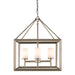 Smyth 4 Light Chandelier (White Gold & Opal Glass)