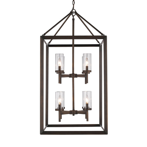 Smyth 8 Light Pendant (Gunmetal Bronze & Clear Glass)