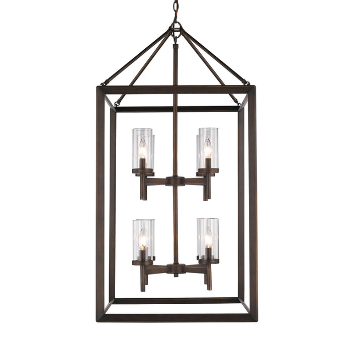 Smyth 8 Light Pendant (Gunmetal Bronze & Clear Glass)