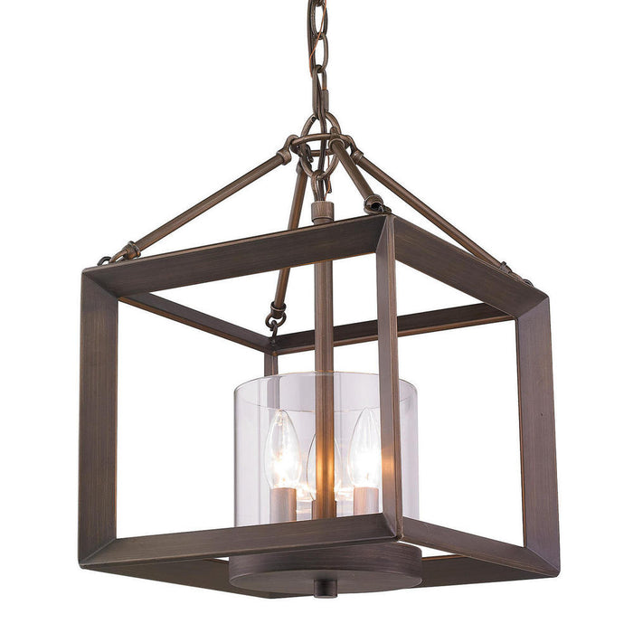 Smyth Mini Chandelier (Gunmetal Bronze & Clear Glass)