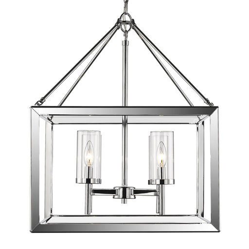 Smyth 4 Light Chandelier (Chrome & Clear Glass)