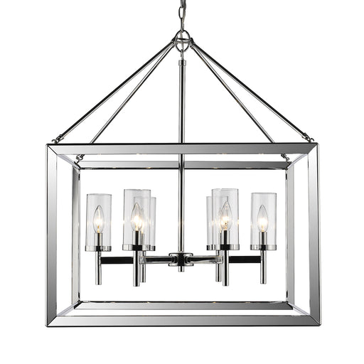 Smyth 6 Light Chandelier (Chrome & Clear Glass)