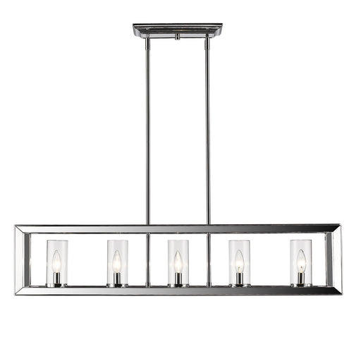 Smyth 5 Light Linear Pendant (Chrome & Clear Glass)