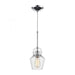 Caliper 1-Light Mini Pendant in Polished Chrome with Clear Glass