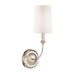 Libby Langdon for Crystorama Sylvan 1 Light Polished Nickel Sconce