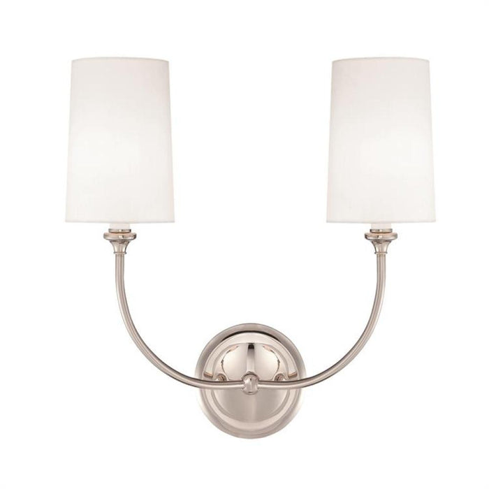 Libby Langdon for Crystorama Sylvan 2 Light Polished Nickel Sconce