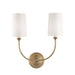 Libby Langdon for Crystorama Sylvan 2 Light Vibrant Gold Sconce