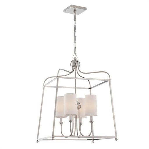 Libby Langdon for Crystorama Sylvan 4 Light Polished Nickel Chandelier