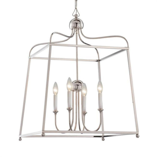 Libby Langdon for Crystorama Sylvan 4 Light Polished Nickel Chandelier