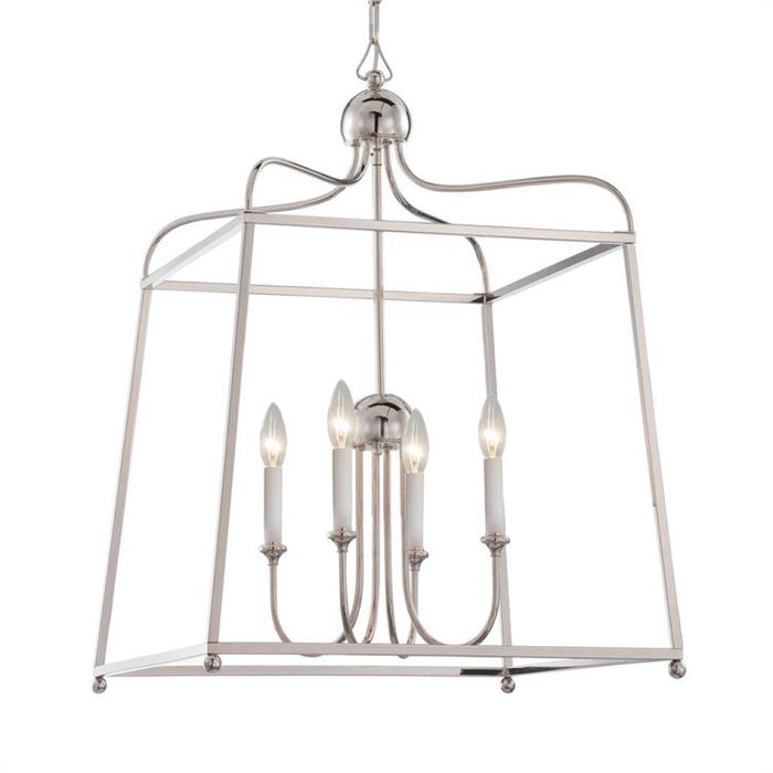 Libby Langdon for Crystorama Sylvan 4 Light Polished Nickel Chandelier