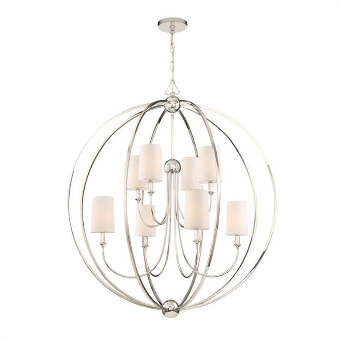 Libby Langdon for Crystorama Sylvan 8 Light Polished Nickel Chandelier