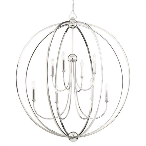 Libby Langdon for Crystorama Sylvan 8 Light Polished Nickel Chandelier