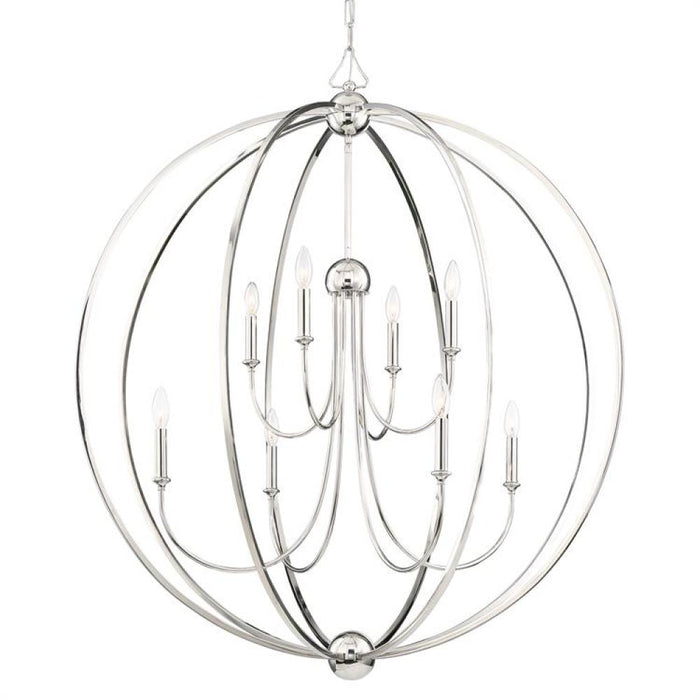 Libby Langdon for Crystorama Sylvan 8 Light Polished Nickel Chandelier