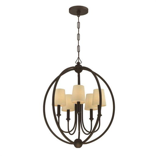 Libby Langdon for Crystorama Sylvan 5 Light Dark Bronze Chandelier