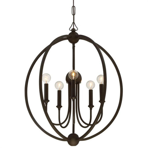 Libby Langdon for Crystorama Sylvan 5 Light Dark Bronze Chandelier