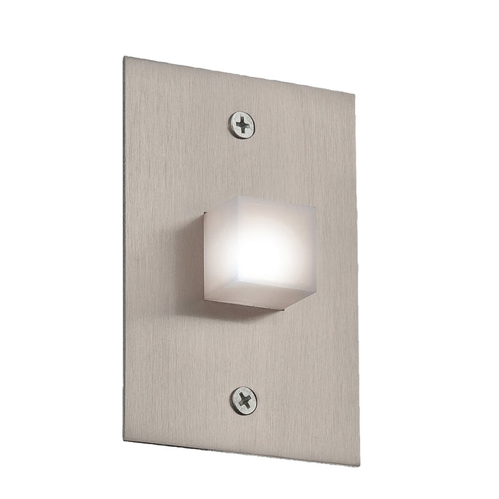 LED INWALL,1W,30K,SATIN NICKEL