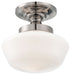 1 LIGHT SEMI FLUSH MOUNT