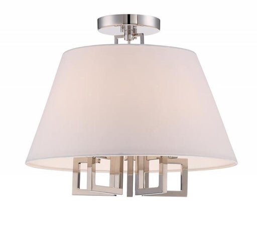 Libby Langdon for Crystorama Westwood 5 Light Polished Nickel Ceiling Mount