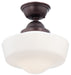 1 LIGHT SEMI FLUSH MOUNT