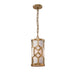 Libby Langdon for Crystorama Jennings 1 Light Aged Brass Pendant